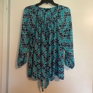 Zac & Rachel polyester tie front top